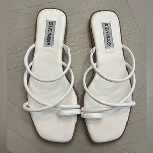 Steve Madden white sandals- size 6- never worn